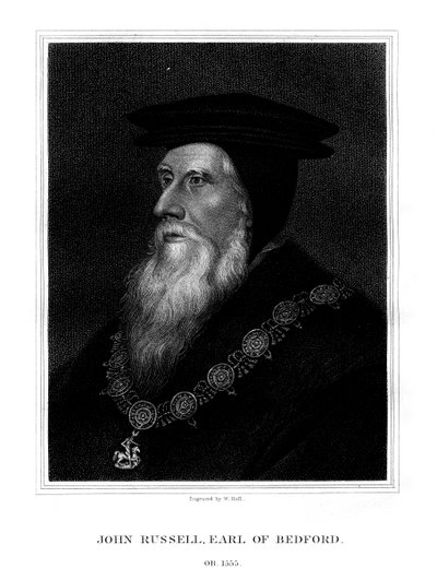 John Russell, 1. jarl av Bedford, engelsk kongelig minister, 1825. av W. Holl