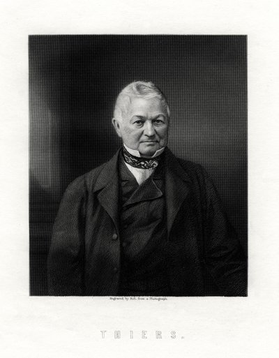 Louis Adolphe Thiers, fransk statsmann og historiker, 1800-tallet. av W. Holl