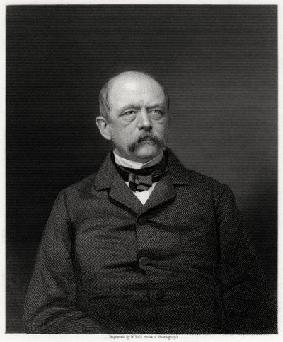 Otto von Bismarck, tysk statsmann, 1800-tallet av W. Holl