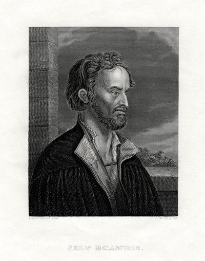 Philipp Melanchthon, tysk teolog og forfatter av den protestantiske reformasjonen, 1800-tallet. av W. Holl
