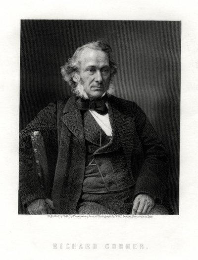 Richard Cobden, britisk produsent, radikal og liberal statsmann, 1800-tallet. av W. Holl