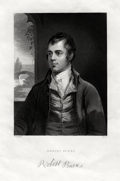 Robert Burns , skotsk poet, 1800-tallet av W. Holl
