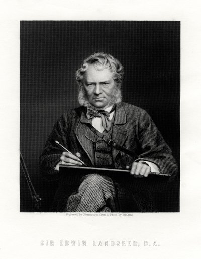 Sir Edwin Henry Landseer 1802-1873, britisk maler, 1800-tallet av W. Holl