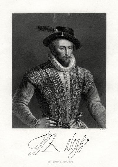 Sir Walter Raleigh, 1800-tallet av W. Holl