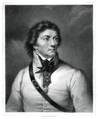 Tadeusz Kosciuszko , polsk og litauisk nasjonalhelt, general og leder, 1833 av W. Holl