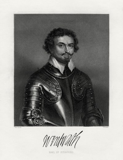 Thomas Wentworth, 1. jarl av Strafford 1593-1641, 1800-tallet av W. Holl