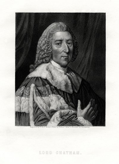 William Pitt, 1st Earl of Chatham, British Whig-statsmann, 1800-tallet. av W. Holl