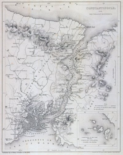 Konstantinopel og Bosporos, ca. 1850 av W Hughes