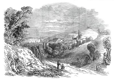 Coburg - fra Hans Kongelige Høyhet Prins Alberts tegning, 1845. av W. J. Linton