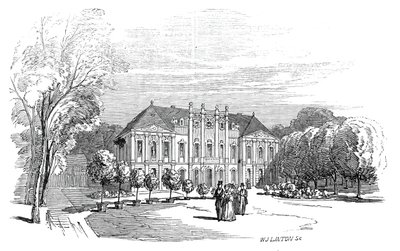 Palace of Tenneburg - fra Hans Kongelige Høyhet Prins Alberts tegning, 1845. av W. J. Linton