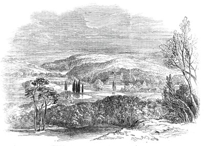 Reinhardsbrunn, Gotha - fra Hans Kongelige Høyhet Prins Alberts tegning, 1845. av W. J. Linton