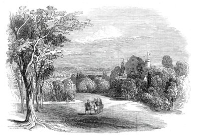 Schloss Rosenau, nær Coburg - fra Hans Kongelige Høyhet Prins Alberts tegning, 1845. av W. J. Linton