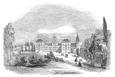 Ehrenburg-palasset i Coburg - fra Hans Kongelige Høyhet Prins Alberts tegning, 1845. av W. J. Linton