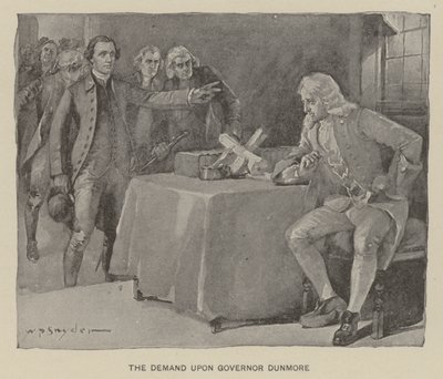 Kravet til guvernør Dunmore (litho) av W. P. Snyder