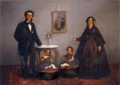 Familieportrett, ca. 1855 av W. Penny