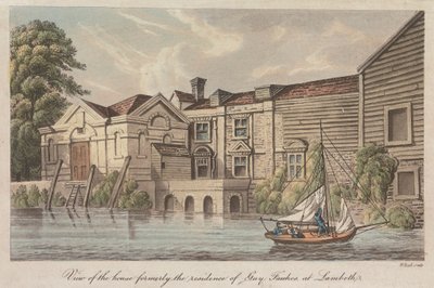 Utsikt over huset tidligere residensen til Guy Fawkes på Lambeth av W. Read