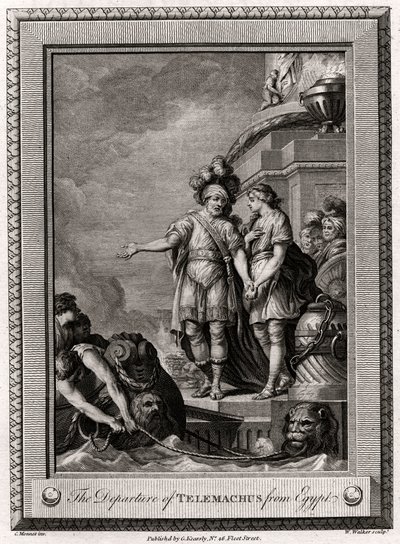 Telemachos avgang fra Egypt, 1775 av W. Walker