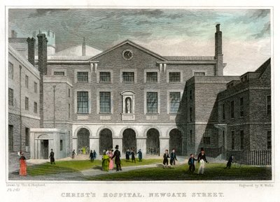 Christs Hospital School, Newgate Street, City of London, 1831. av W. Wallis