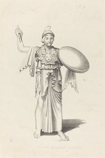 Minerva, Fra en bronse av Daedalus av W. Walton after John Flaxman