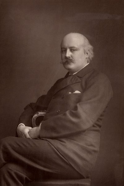 ""(Charles) Hubert (Hastings) Parry (1848-1918) (woodburytype) av W. and D. (after) Downey