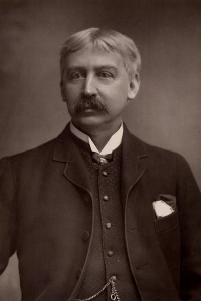 ""(Francis) Bret Harte (1836-1902) amerikansk redaktør og historieforfatter (woodburytype) av W. and D. (after) Downey