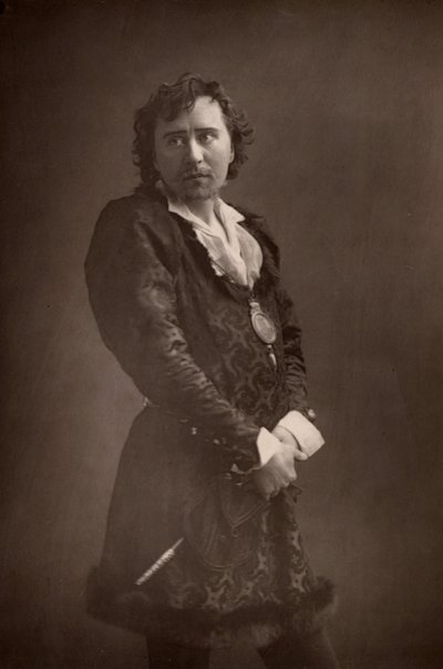 ""Herbert Beerbohm Tree (1853-1917) engelsk skuespiller-manager. Grunnlegger av Royal Academy of Dramatic Art (RADA). (Woodburytype) av W. and D. (after) Downey