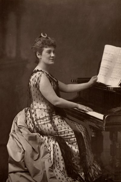 ""Madame Nordica (Lilian Norton) (1857-1914) amerikansk sopran. (woodburytype) av W. and D. (after) Downey