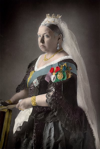 Königin Victoria (1819-1901) des Vereinigten Königreichs. Fotografie von W. und D. Downey, aus „The Cabinet Portrait Gallery“ England von W. and D. Downey