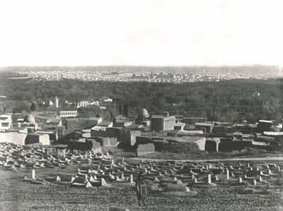 Bypanorama fra Sulhieh, Damaskus, osmanske Syria, 1895. av W and S Ltd