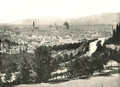 Panorama av byen Firenze, Italia, 1895. av W and S Ltd