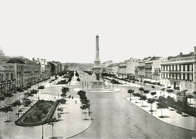 Restauradores-plassen, Lisboa, Portugal, 1895. av W and S Ltd