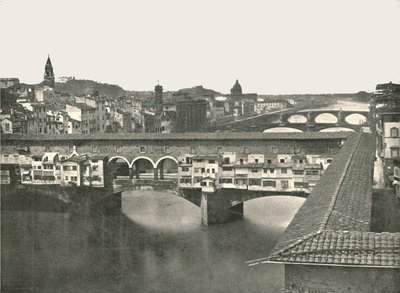 Ponte Vecchio, Firenze, Italia, 1895. av W and S Ltd