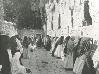 Klagemuren, Jerusalem, Palestina, 1895. av W and S Ltd