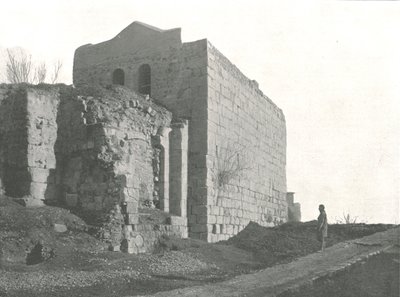 Tårnet som St Paul steg ned fra i en kurv, Damaskus, osmanske Syria, 1895. av W and S Ltd