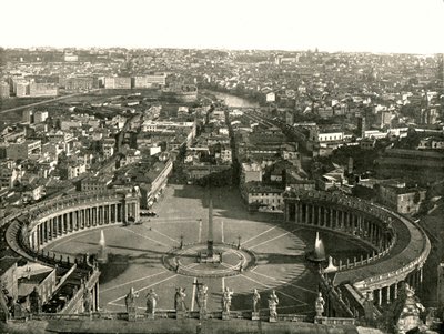 Utsikt fra kuppelen til St Peters, Roma, Italia, 1895. av W and S Ltd