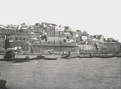 Utsikt fra havet, Jaffa, Palestina, 1895. av W and S Ltd