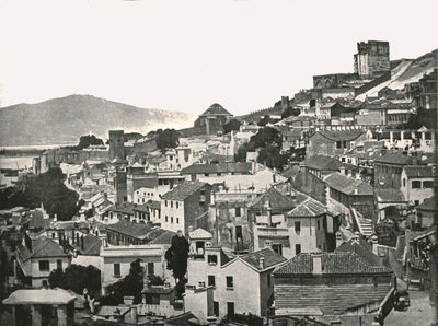 Utsikt over byen, Gibraltar, 1895. av W and S Ltd