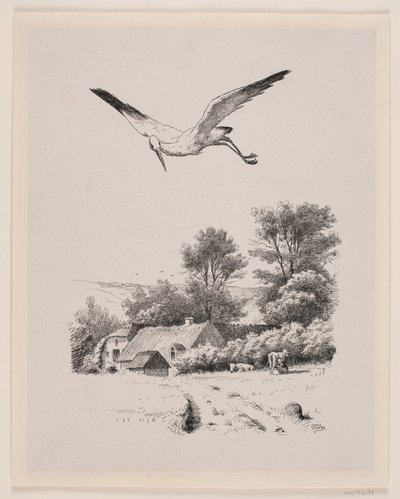 Illustrasjon for Christian Winther, "Chresten og Lene" av Waldemar Bøhme