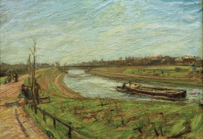 Landskap på Teltow-kanalen av Waldemar Rosler