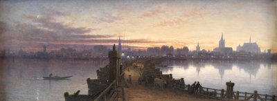 Köln fra Båtbroen, 1890 av Waller Hugh Paton