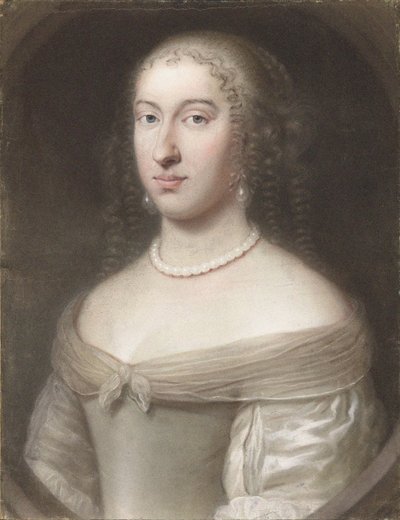 Portrett av Maria Theresa av Spania 1638-1683, dronningkonsort av Frankrike og Navarra, 1660. av Wallerant Vaillant
