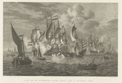 Slaget ved Zuiderzee mot Bossu, 1573 Slaget ved Zuiderzee mot Bossu, 11. oktober 1573 (tittel på objekt) av Walraad Nieuwhoff