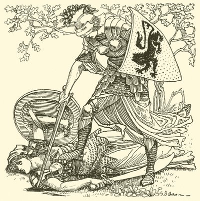 Fra Spensers Faerie Queene (gravering) av Walter (after) Crane