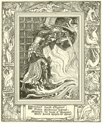 Fra Spensers Faerie Queene (gravering) av Walter (after) Crane