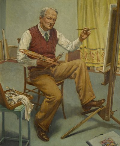 Gjennom speilet nr. 1 (Selvportrett) av Walter Ashworth