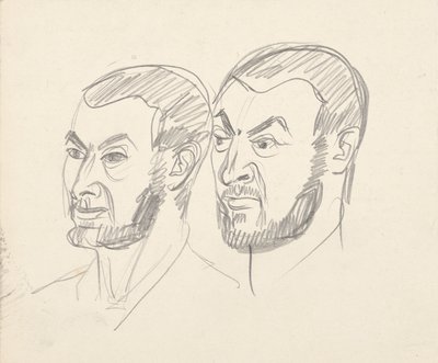 To portrettstudier av Walter Barwig