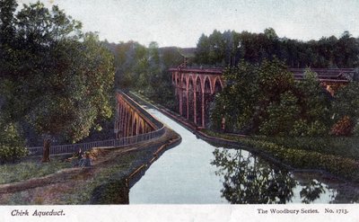 Chirk Aqueduct, Chirk, Wrexham, Wales, 1905. av Walter Bentley Woodbury