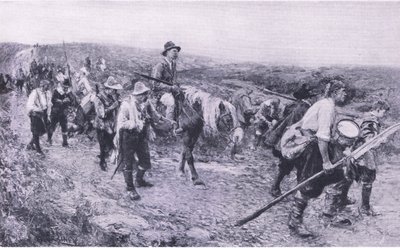 Etter Sedgemoor, illustrasjon fra British Battles on Land and Sea, 1915 av Walter Crane