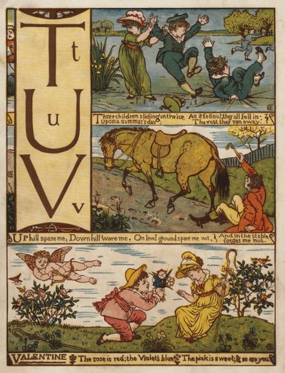 Alfabet (farge litho) av Walter Crane