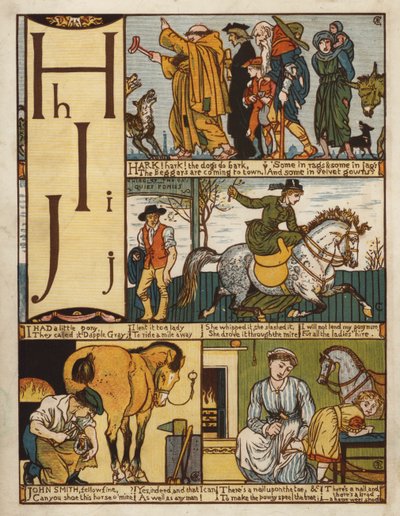 Alfabet (farge litho) av Walter Crane